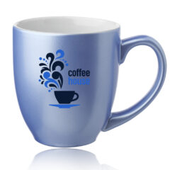 Metallic Bistro Coffee Mug – 16 oz - blue3
