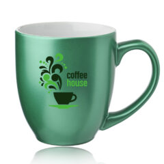 Metallic Bistro Coffee Mug – 16 oz - green3