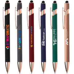 Ellipse Gel Softy Rose Gold Pen with Stylus - mry-group
