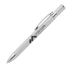 Marin Softy Metallic Pen with Stylus - msf-silver-429