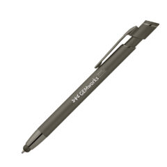 Pacific Softy Monochrome Metallic Pen with Stylus - msh-gunmetal-cool-gray-11