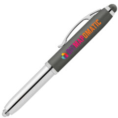 Vivano Softy Metallic Pen with LED Light and Stylus - msl-c-gunmetal-2334