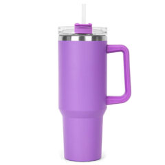 Hippo Vacuum Insulated Mug with Straw – 40 oz - s910-05-front-blank