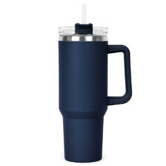 Hippo Vacuum Insulated Mug with Straw – 40 oz - s910-10-front-blank