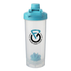 Olympian Plastic Shaker Bottle with Mixer – 24 oz - teal