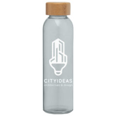 Alpine Glass Bottle with Bamboo Lid – 17 oz - wdm-smoke-447