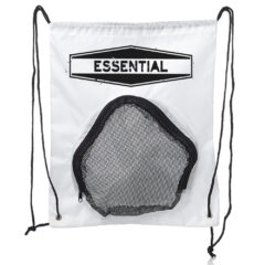 Tybee Ball Carrier Drawstring Sports Pack - white1