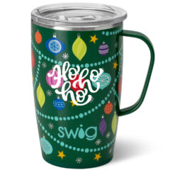 Swig Life™ O Christmas Tree Travel Mug – 18 oz - 50090_GRN_Silkscreen 1
