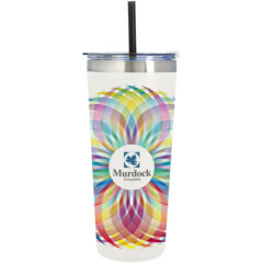 Full Color Colma Basics Tumbler – 24 oz - 55806_WHTBLK_Megabrite