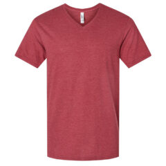 American Apparel Unisex CVC V-Neck Tee - American_Apparel_2006CVC_Heather_Cardinal_Front_High