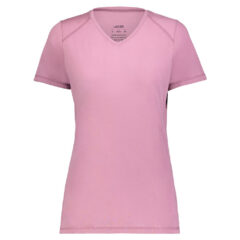 Augusta Sportswear Women’s Super Soft-Spun Poly V-Neck T-Shirt - Augusta_Sportswear_6844_Dusty_Rose_Front_High