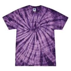 Colortone Multi-Color Tie-Dyed T-Shirt - Colortone_1000_Spider_Purple_Front_High