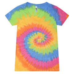 Colortone Women’s Tie-Dyed V-Neck T-Shirt - Colortone_1075_Eternity_Front_High