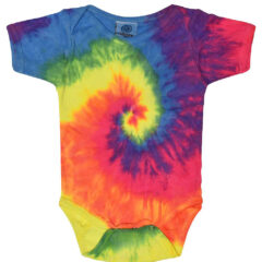 Colortone Infant Tie-Dyed Onesie - Colortone_5100_Neon_Rainbow_Front_High