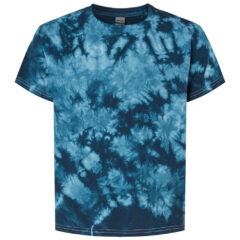 Dyenomite Youth Crystal Tie-Dyed T-Shirt - Dyenomite_20BCR_Navy_Front_High