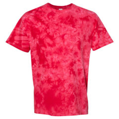 Dyenomite Youth Crystal Tie-Dyed T-Shirt - Dyenomite_20BCR_Red_Front_High