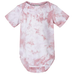 Dyenomite Infant Crystal Tie-Dyed Onesie - Dyenomite_340CR_Rose_Crystal_Front_High