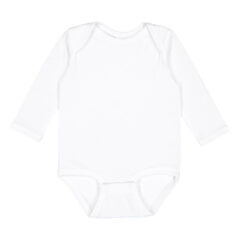 Rabbit Skins Infant Fine Jersey Long Sleeve Bodysuit - Rabbit_Skins_4421_White_Front_High