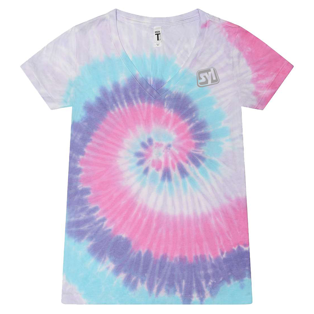 Colortone Women’s Tie-Dyed V-Neck T-Shirt - main1
