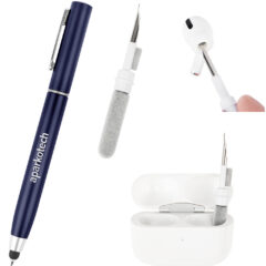 Stylus Pen with Earbud Cleaning Kit - 11355_METBLU_Silkscreen