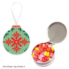 Ornament – Full Color Tin with Optional Filler - 1913_WHT_Starbursts_Colorbrite
