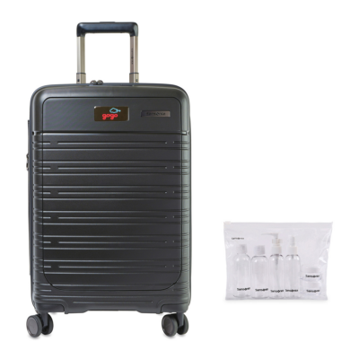 Samsonite Elevation Plus Carry-On Spinner and 6 Piece Travel Bottle Set