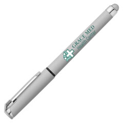 Islander Softy Monochrome Metallic Stylus Gel Pen - aht-c-silver-537