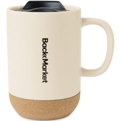 Valo Ceramic Lidded Mug – 14 oz - 101611-Bone