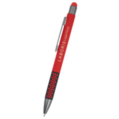 Dot Pen with Stylus - 11984_RED_Silkscreen
