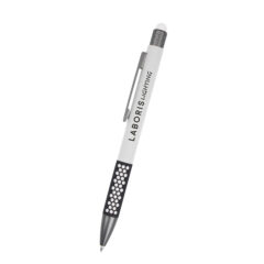 Dot Pen with Stylus - 11984_WHT_Silkscreen