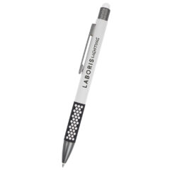 Dot Pen with Stylus - 11984_WHT_Silkscreen