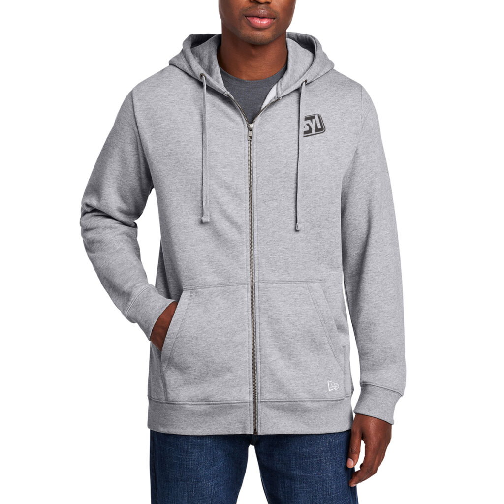New Era ® Comeback Fleece Full-Zip Hoodie - 1200W-31715-AthlHthr-0-NEA551AthlHthrModelFront2