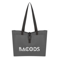 Bianca Buckle Tote Bag - 30093_GRA_Silkscreen