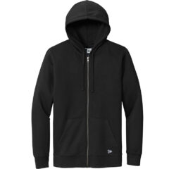 New Era ® Comeback Fleece Full-Zip Hoodie - 31715-Black-5-NEA551BlackFlatFront-1200W