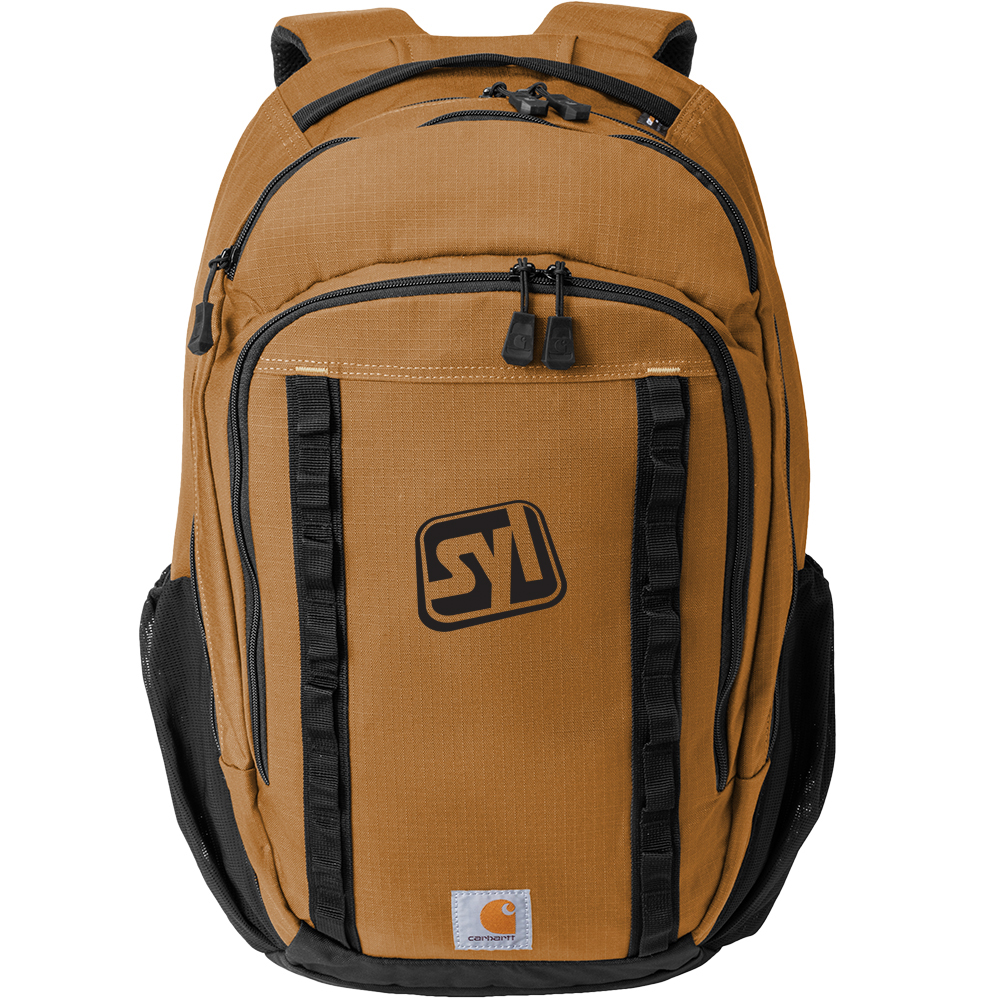 Carhartt® 25L Ripstop Backpack - CTB0000481_BROWN_Flat_Front logo