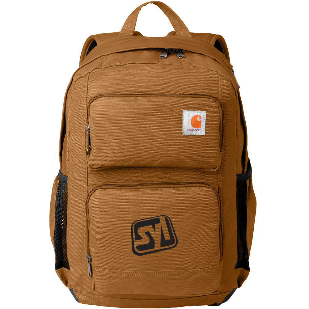 Carhartt ® 28L Foundry Series Dual-Compartment Backpack - CTB0000486_CARHARTT BROWN_Flat_Front logo