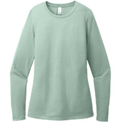 District ® Women’s Perfect Blend ® CVC Long Sleeve Tee - DT110_HEATHERED DUSTY SAGE_Flat_Front
