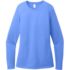 District ® Women’s Perfect Blend ® CVC Long Sleeve Tee - DT110_HEATHERED ROYAL_Flat_Front