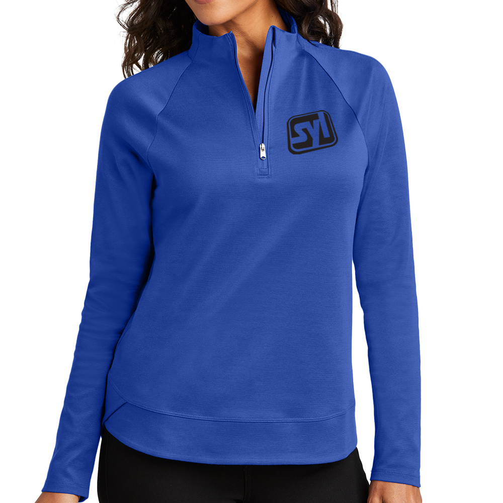 Port Authority® Ladies C-FREE™ Cypress 1/4-Zip - LK870_TRUE ROYAL_Model_Fronttif