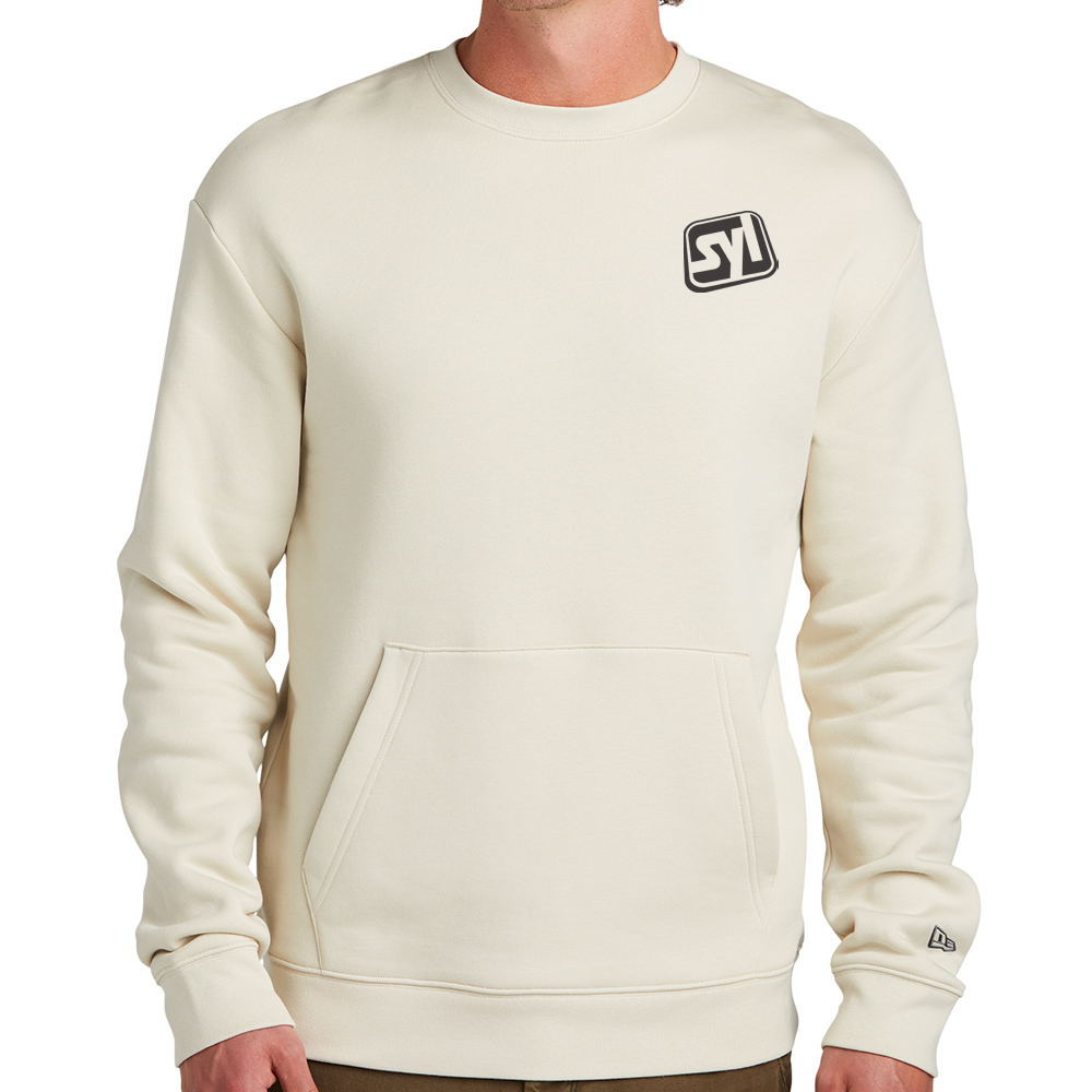 New Era ® Heritage Fleece Pocket Crew - NEA527_SOFT BEIGE_Model_Fronttif