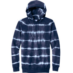 Port & Company ®Allover Stripe Tie-Dye Fleece - PC143_TRUE NAVY_WHITE_Flat_Fronttif