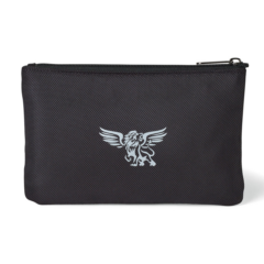 Travis & Wells® Leather Zippered Pouch - Travis 038 Wells Leather Zippered Pouch 8211 Back 8211 Screen Printed