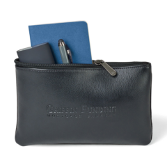 Travis & Wells® Leather Zippered Pouch - Travis 038 Wells Leather Zippered Pouch 8211 in use