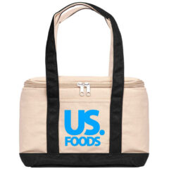 Insulated Cotton Lunch Tote - b614-06-front