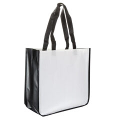 Laminated Tote Bag - black