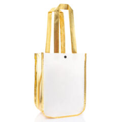 Designer Mini Tote Bag with Curved Corners - gold
