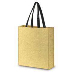 Reusable Glitter Tote Bag - gold
