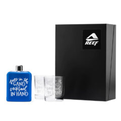 Flask & Islande Rocks Glasses Gift Set - main