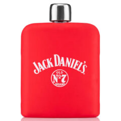 Hipster Flask Bottle – 6 oz - red