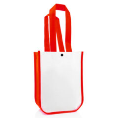 Designer Mini Tote Bag with Curved Corners - red